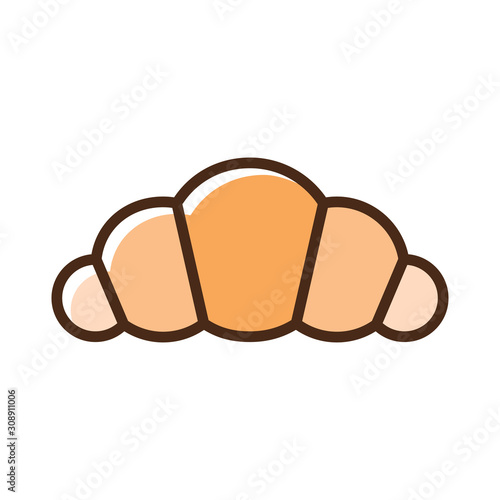 Color icon croissant