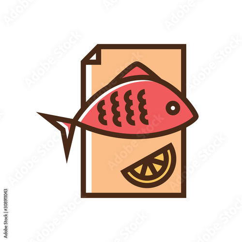 Color icon fish