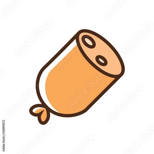 Color icon half sausage