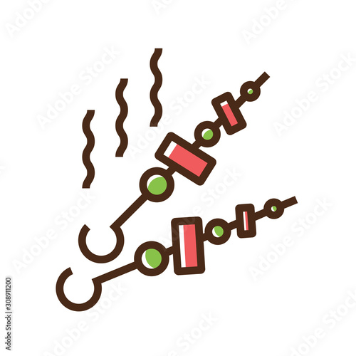 Color icon shashlik