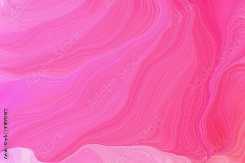 colorful modern soft curvy waves background illustration with hot pink, violet and mulberry color