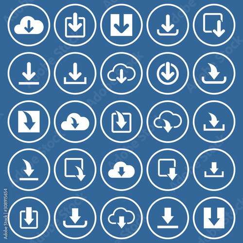 download icon set vector design symbol