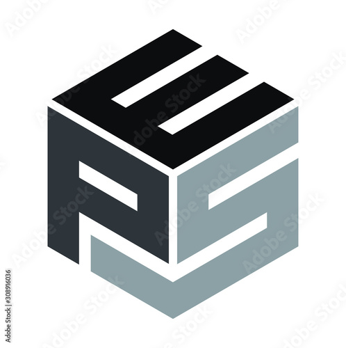 Initial / Letter E,P and S with box for logo design inspiration - Vector