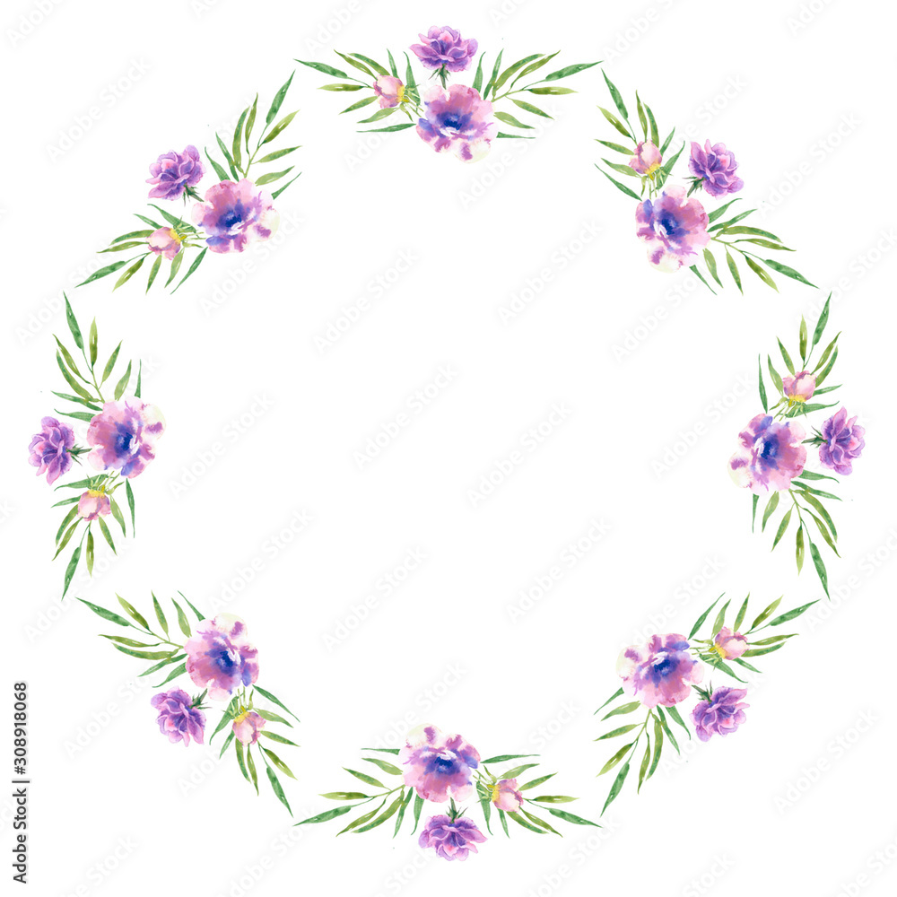 isolated watercolor wreath isolated watercolor wreath