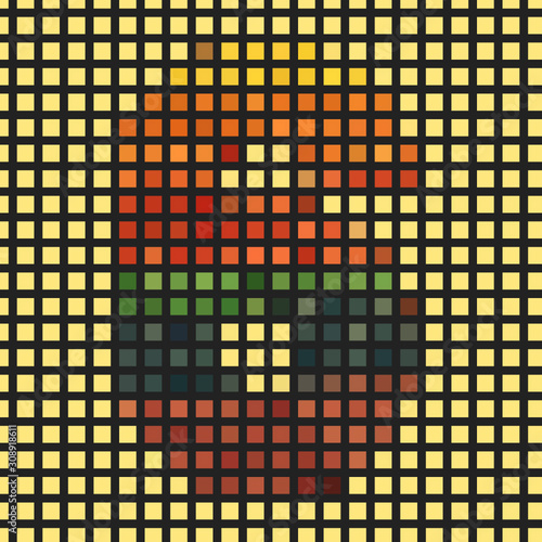 tiled pixel art number - 6