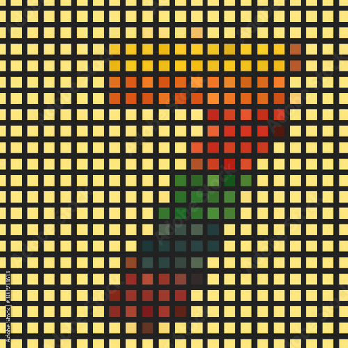 tiled pixel art number - 7