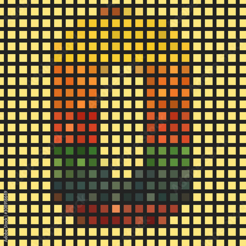 tiled pixel art number - 0