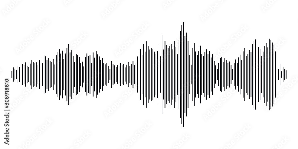 Sound wave vector illustration isolated