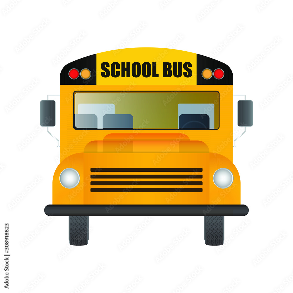 School bus vector illustration isolated on white background