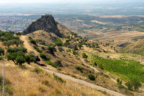 Summer landscape in Calabria, Italy, near Castrovillari