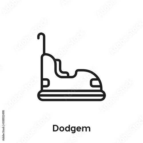 dodgem icon vector sign symbol