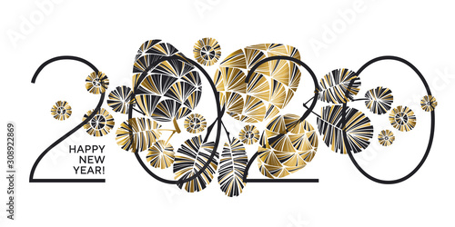 Gold and black pine cone ne...