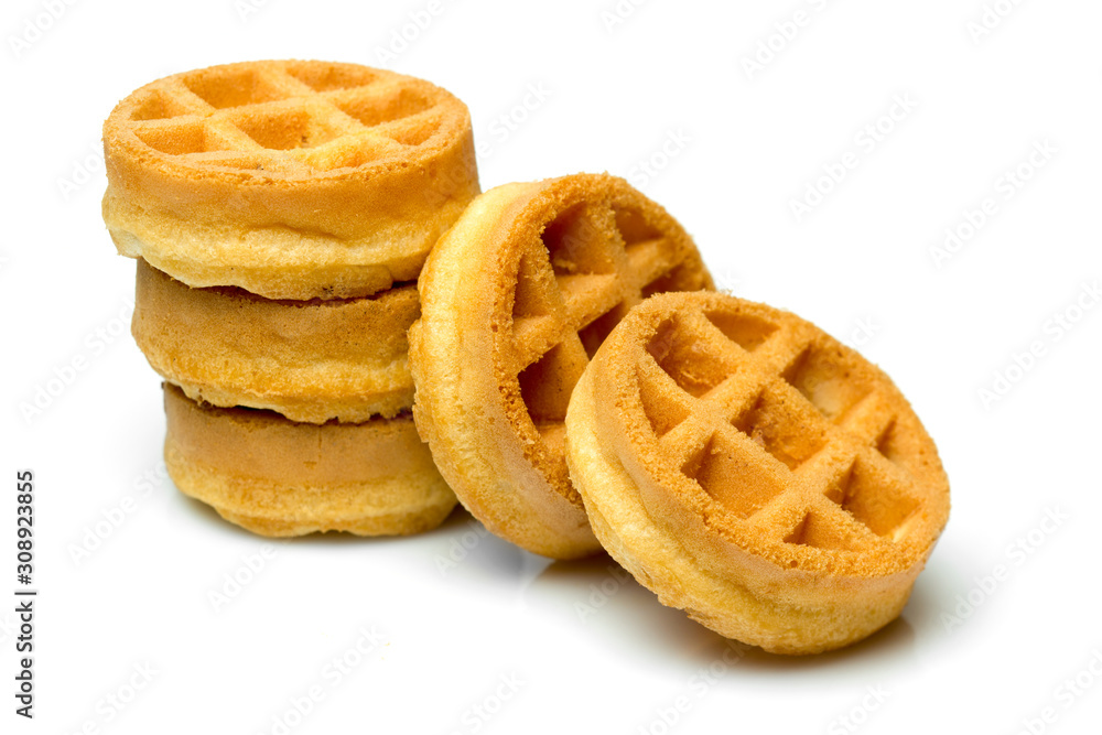 Set of belgium round waffles