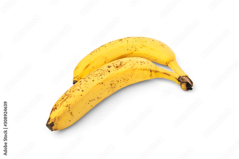 Over ripe banana isolated on white background. Over ripe banana isolated on white background.