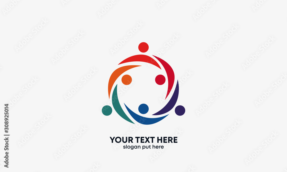 Global Community Logo. Community human Logo template vector. Community health care. Abstract Community logo