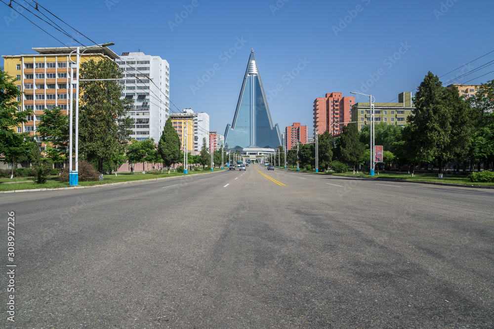 Fototapeta premium City skyline, Pyongyang, North Korea