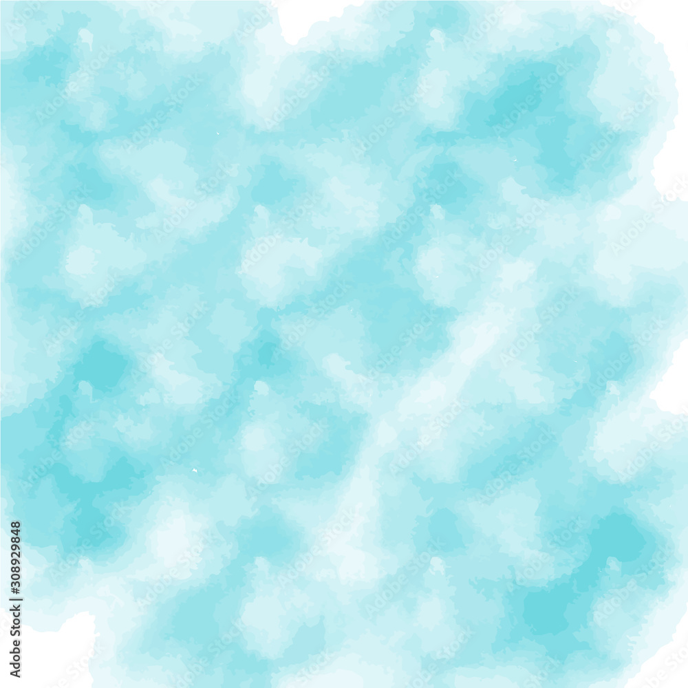 Pastel watercolor, blue and white, used in tile designs, clothing and backgrounds.
