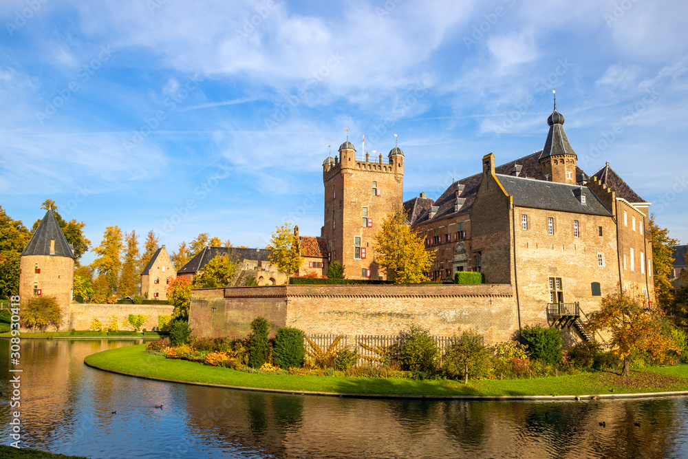 Huis Bergh Castle on a sunny Autumn day in 's Heerenberg,  The Netherlands