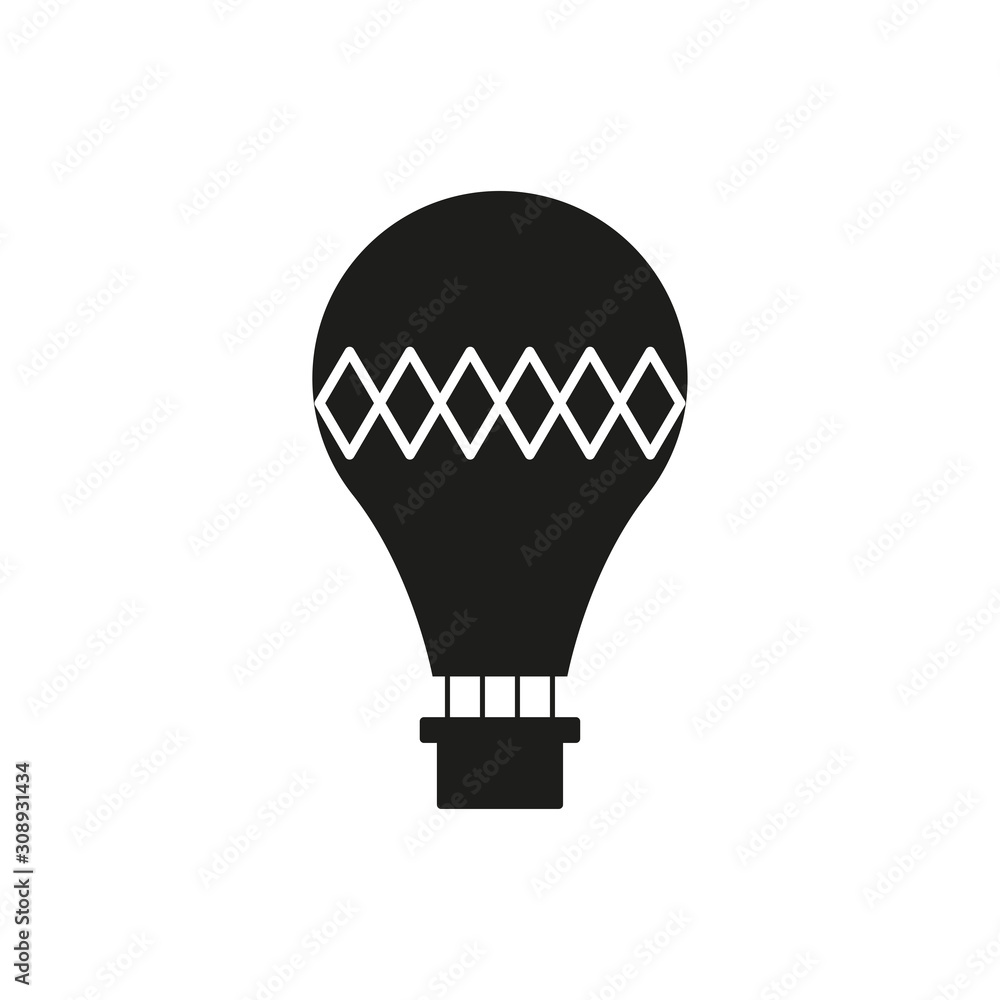 Hot air balloon icon. Simple vector illustration Hot air balloon icon. Simple vector illustration