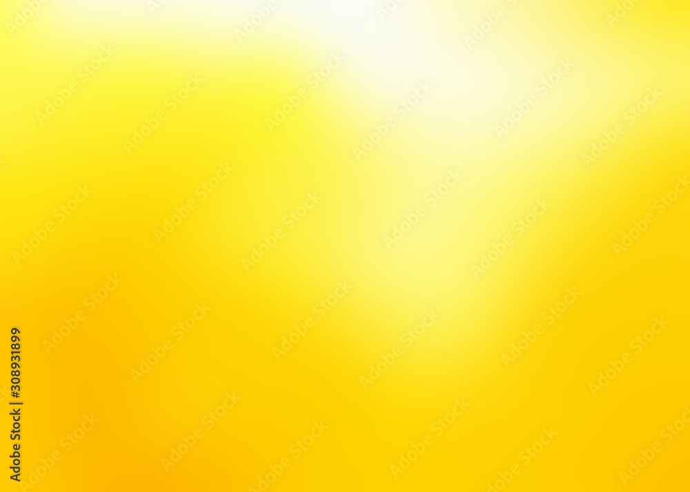 Yellow bright abstract illustration. Lemon juice color empty background. Blur texture. Gloss plain backdrop.