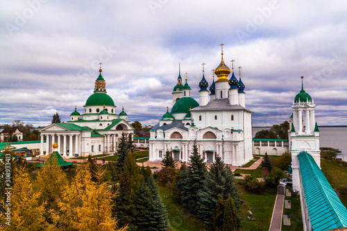 Spaso-Yakovlevsky monastery. Dmitrov Church and Anninsky Cathedral. Rostov Velikii, Golden ring, Russia