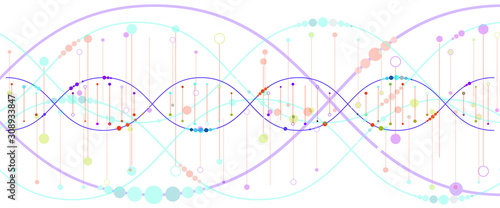 Vector illustration depicting the structure of a DNA molecule on a white background.