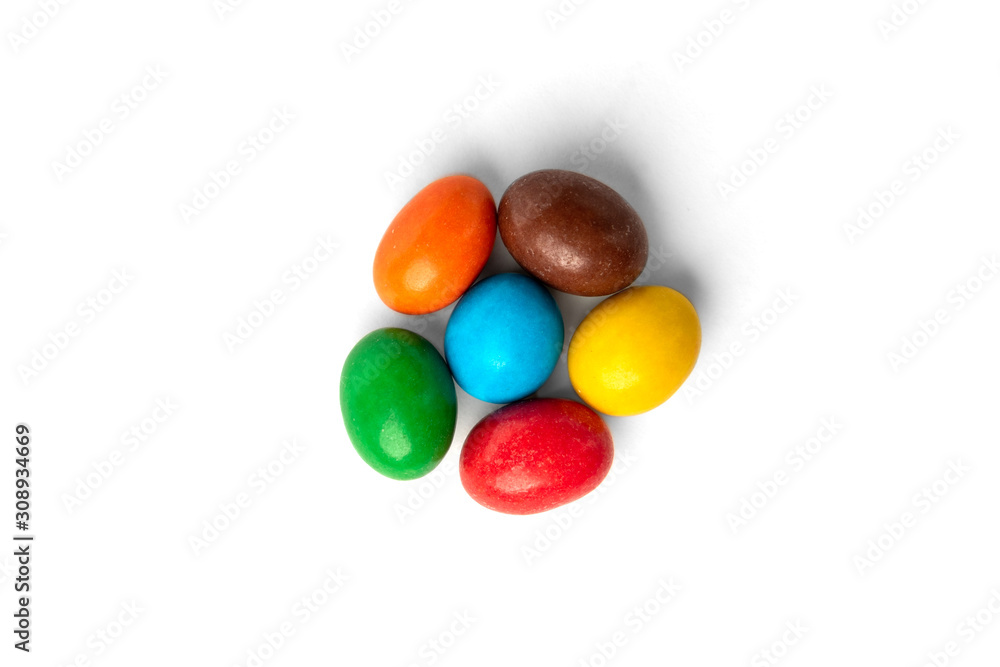 Color dragee isolated on white background. Color dragee isolated on white background.