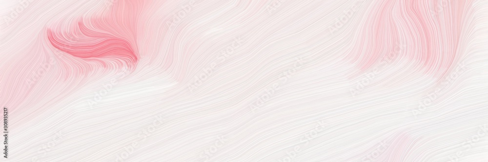 dynamic horizontal banner. modern soft swirl waves background illustration  with linen, light coral and light pink color Stock Illustration