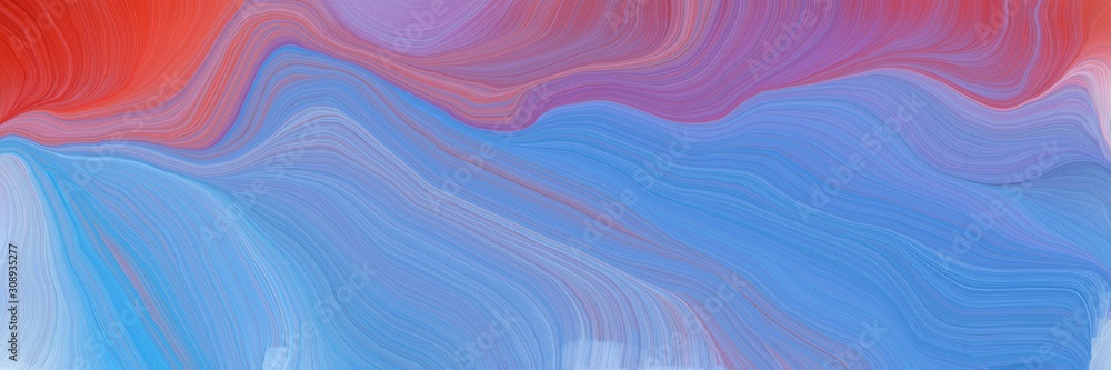 horizontal banner with waves. contemporary waves illustration with corn flower blue, moderate red and pale violet red color horizontal banner with waves. contemporary waves illustration with corn flower blue, moderate red and pale violet red color