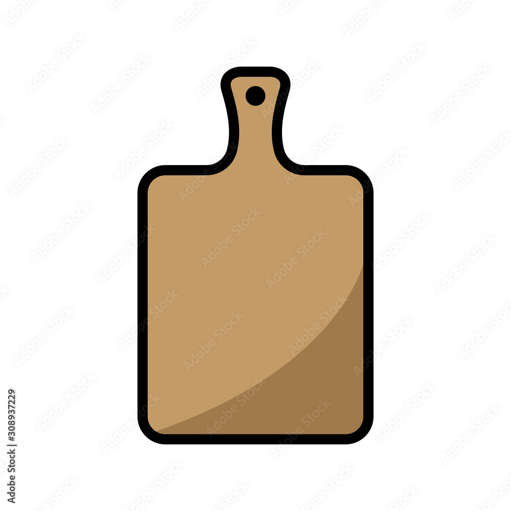 cutting board - kitchen utensils icon vector design template cutting board - kitchen utensils icon vector design template