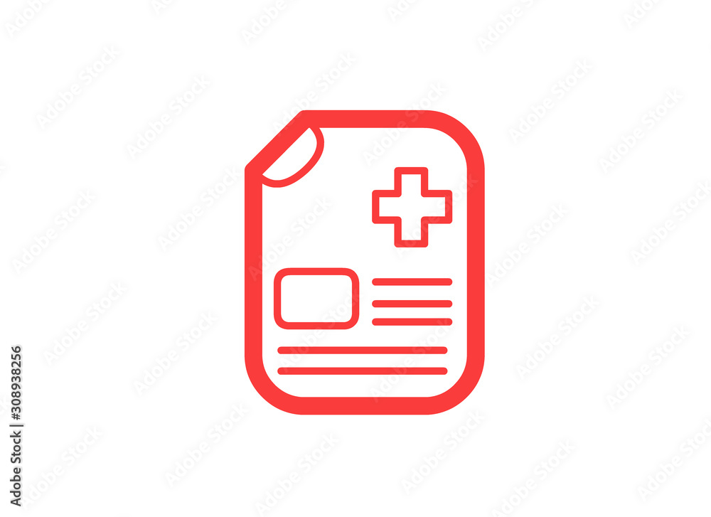 Paper note icon in the hospital Paper note icon in the hospital