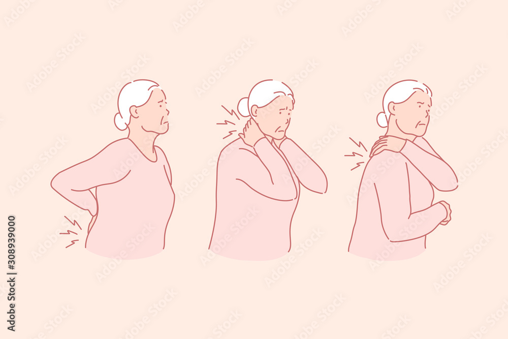 Arthritis, rheumatism, senile age illness concept Arthritis, rheumatism, senile age illness concept