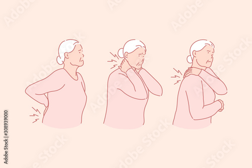 Arthritis, rheumatism, senile age illness concept