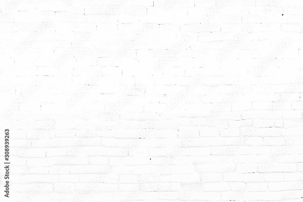 Fototapeta premium Old white brick wall texture background.