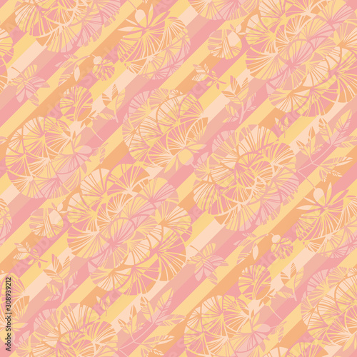 Romantic pale color floral seamless pattern