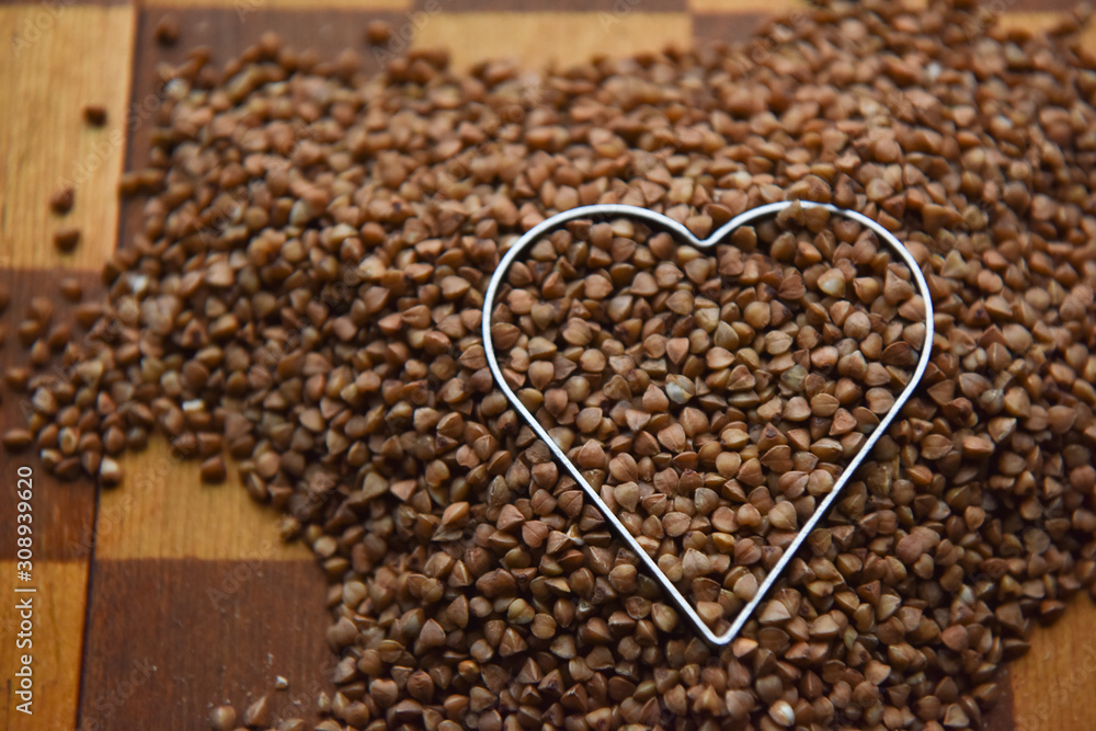 buckwheat in the shape of a heart buckwheat in the shape of a heart
