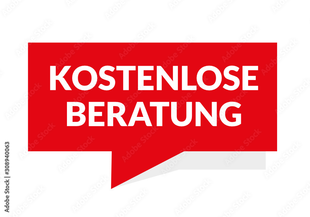 Kostenlose Beratung Störer Sprechblase Kostenlose Beratung Störer Sprechblase