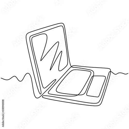 Continuous one line drawing of
