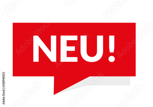 Neu  Störer Sprechblase rot