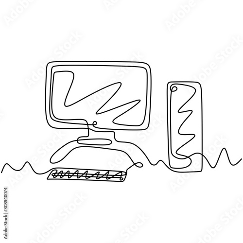 Continuous one line drawing...