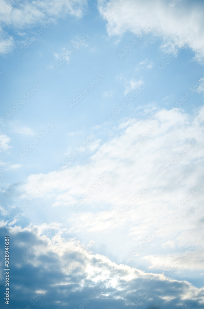 Fototapeta premium Blue sky and white clouds
