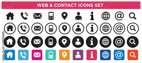 contact & web icônes