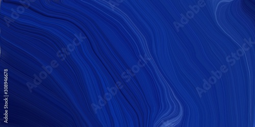 background graphic with elegant curvy swirl waves background illustration with midnight blue  very dark blue and steel blue color