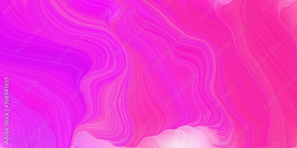 background graphic with curvy background design with neon fuchsia, magenta and pink color