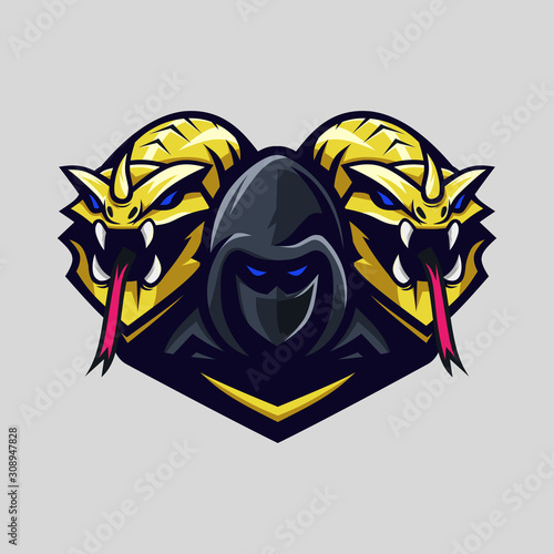 Boss monster sport e-sport mascot gaming logo