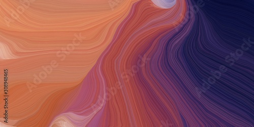background graphic with abstract waves illustration with indian red, very dark blue and old mauve color