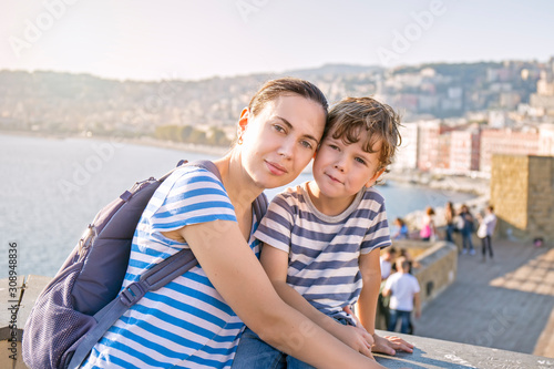 Mother and child in Naples, Italy