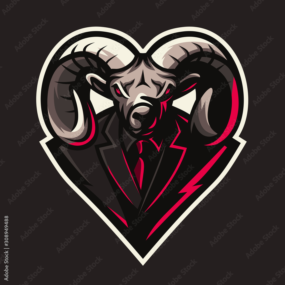 Vecteur Stock Goat sport e-sport mascot gaming team logo | Adobe Stock