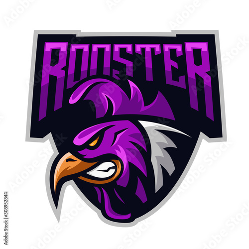 Rooster angry esport logo awesome