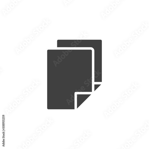 Paper stack vector icon. File copy filled flat sign for mobile concept and web design. Document layers glyph icon. Symbol, logo illustration. Vector graphics